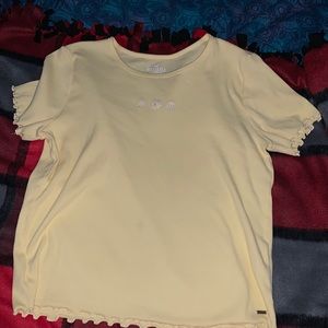 yellow hollister top, girls large